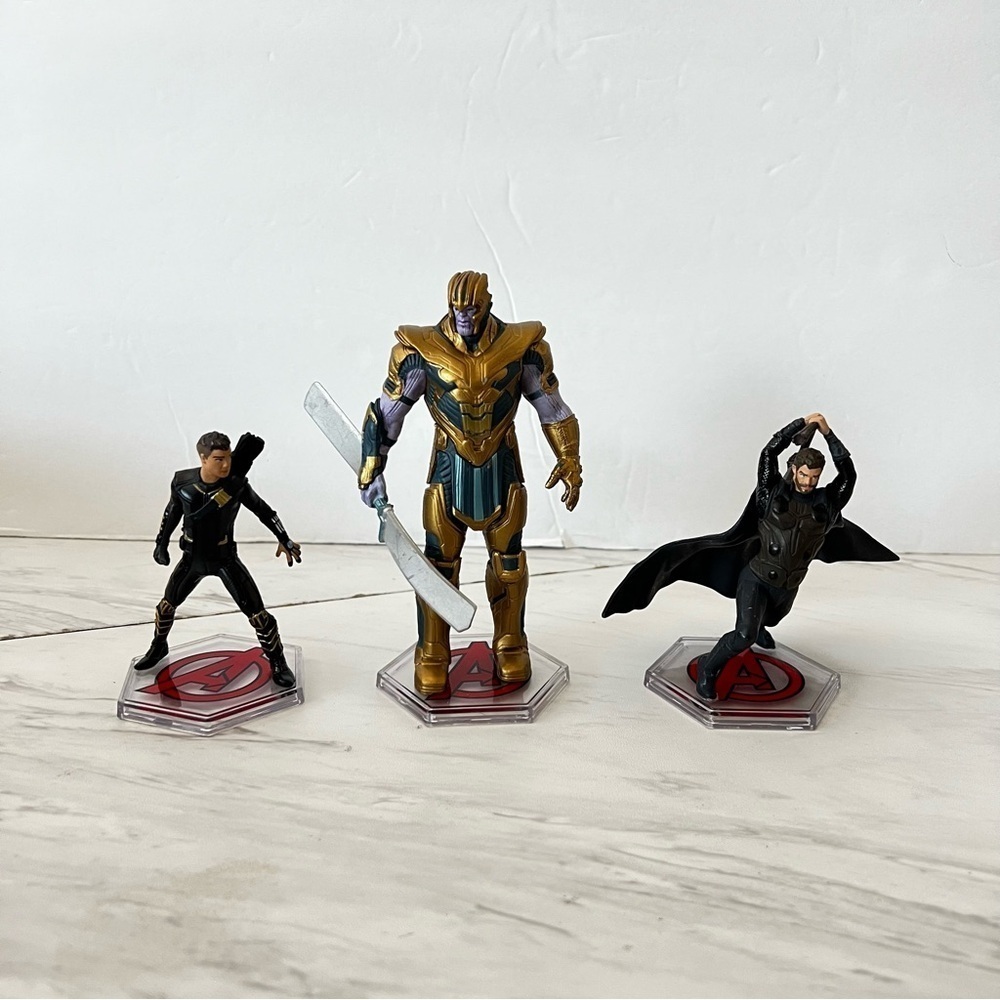 Disney Marvel Avengers Endgame PVC Figures With Display Stand Toys Kids 3 PCS